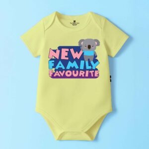 The Peppy Tend 100% Cotton Knit Half Sleeves New Family Favouirte Printed Half Onesie