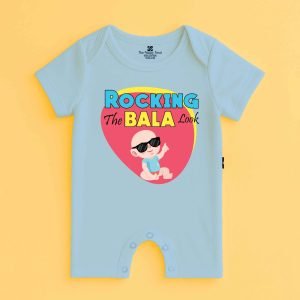 The Peppy Tend 100% Cotton Knit Half Sleeves Rocking The Bala Look Printed Half Romper