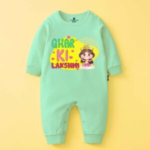 The Peppy Tend 100% Cotton Knit Full Sleeves Ghar Ki Lakshmi Printed Full Romper