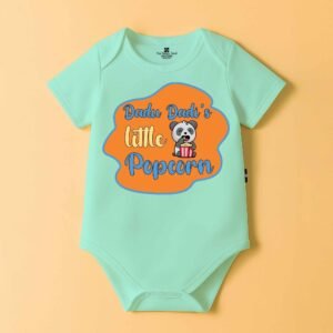 The Peppy Tend 100% Cotton Knit Half Sleeves Dadu Dadi's Little Popcorn Printed Half Onesie
