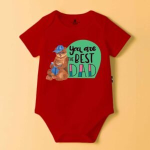 The Peppy Tend 100% Cotton Knit Half Sleeves You Are Best Dad Printed Half Onesie