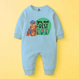 The Peppy Tend 100% Cotton Knit Full Sleeves You Are Best Dad Printed Full Romper