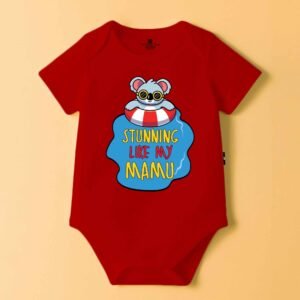 The Peppy Tend 100% Cotton Knit Half Sleeves Stunning Like My Mamu Printed Half Onesie