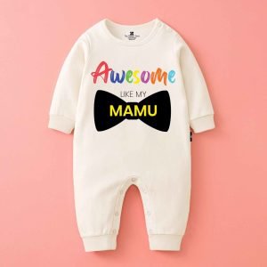 The Peppy Tend 100% Cotton Knit Full Sleeves Awesome Like My Mamu Printed Full Romper