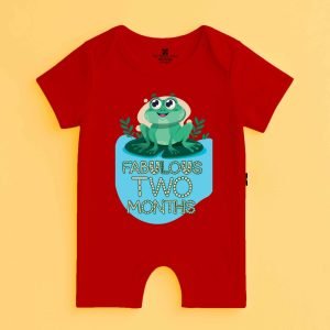 The Peppy Tend 100% Cotton Knit Half Sleeves Fabulous 2 Months Printed Half Romper