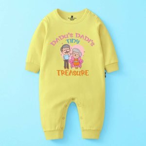The Peppy Tend 100% Cotton Knit Full Sleeves Dadu Dadi's Tiny Treasure Printed Full Romper