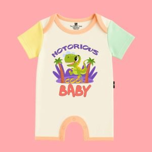 The Peppy Tend 100% Cotton Knit Half Sleeves Notorious Cool Baby Printed Half Romper