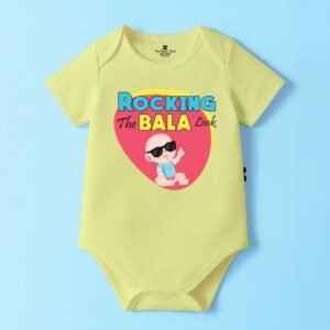 The Peppy Tend 100% Cotton Knit Half Sleeves Rocking The Bala Look Printed Half Onesie