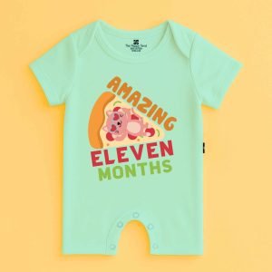 The Peppy Tend 100% Cotton Knit Half Sleeves Amazing 11 Months Printed Half Romper