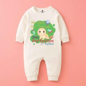 The Peppy Tend 100% Cotton Knit Full Sleeves No Hair No Tension Only Perfection Printed Full Romper