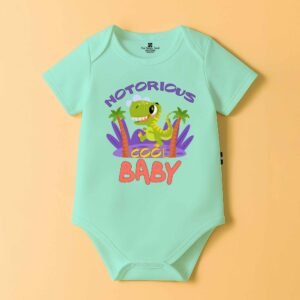 The Peppy Tend 100% Cotton Knit Half Sleeves Notorious Cool Baby Printed Half Onesie