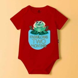 The Peppy Tend 100% Cotton Knit Half Sleeves Fabulous 2 Months Printed Half Onesie