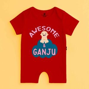 The Peppy Tend 100% Cotton Knit Half Sleeves Awesome & Ganju Printed Half Romper