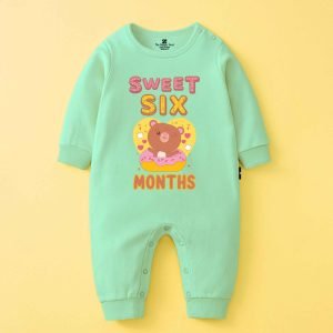 The Peppy Tend 100% Cotton Knit Full Sleeves Sweet 6 Months Printed Full Romper