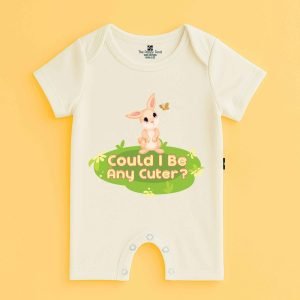 The Peppy Tend 100% Cotton Knit Half Sleeves Could I be Any Cuter ? Printed Half Romper