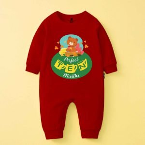 The Peppy Tend 100% Cotton Knit Full Sleeves Perfect 10 Months Printed Full Romper