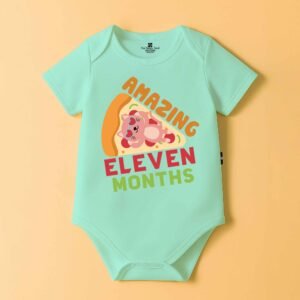The Peppy Tend 100% Cotton Knit Half Sleeves Amazing 11 Months Printed Half Onesie