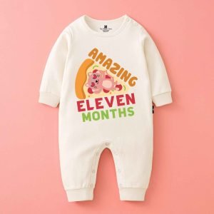 The Peppy Tend 100% Cotton Knit Full Sleeves Amazing 11 Months Printed Full Romper