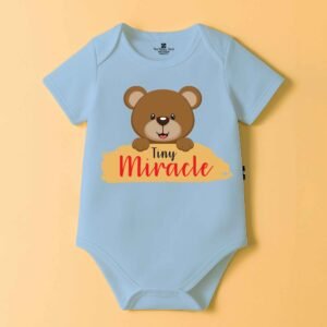 The Peppy Tend 100% Cotton Knit Half Sleeves Tiny Miracle Printed Half Onesie