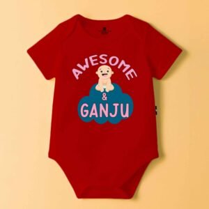 The Peppy Tend 100% Cotton Knit Half Sleeves Awesome & Ganju Printed Half Onesie
