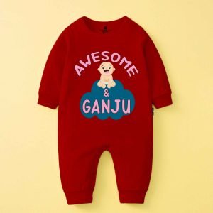 The Peppy Tend 100% Cotton Knit Full Sleeves Awesome & Ganju Printed Full Romper