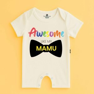 The Peppy Tend 100% Cotton Knit Half Sleeves Awesome Like My Mamu Printed Half Romper