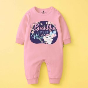 The Peppy Tend 100% Cotton Knit Full Sleeves Beautiful Just Like My Mom Printed Full Romper