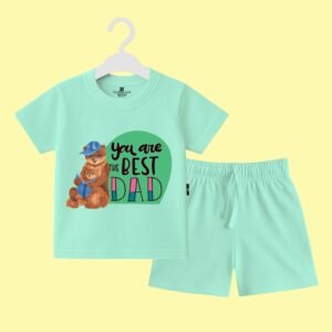 The Peppy Tend 100% Cotton Knit Half Sleeves You Are Best Dad Printed T-Shirt Shorts Set