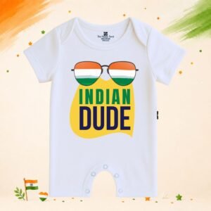 The Peppy Tend 100% Cotton Knit Half Sleeves Indian Dude Printed Half Romper
