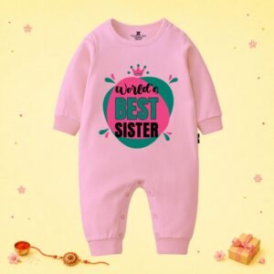 The Peppy Tend 100% Cotton Knit Full Sleeves World's Best Sister Printed Full Romper