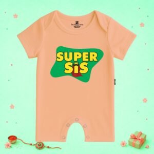 The Peppy Tend 100% Cotton Knit Half Sleeves Super Sis Printed Half Romper