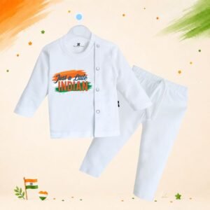 The Peppy Tend 100% Cotton Knit Full Sleeves Just a Little Indian Printed Kurta Pyjama Set