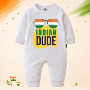 The Peppy Tend 100% Cotton Knit Full Sleeves Indian Dude Printed Full Romper