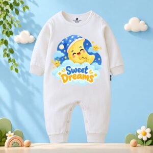 The Peppy Tend 100% Cotton Knit Full Sleeves Planet Theme Sweet Dreams Printed Full Romper