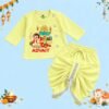 The Peppy Tend 100% Cotton Knit Full Sleeves My First Diwali Boy Printed Kurta Dhoti Set - Thumbnail Image 1