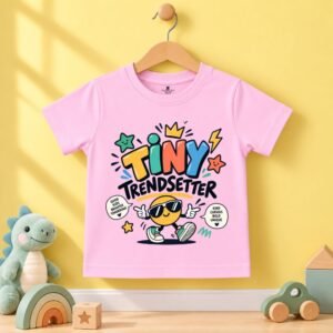 The Peppy Tend 100% Cotton Knit Half Sleeves Tiny Trendsetter Printed T-Shirt