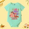 The Peppy Tend 100% Cotton Knit Half Sleeves My First Diwali Girl Printed Half Onesie - Thumbnail Image 1