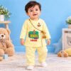 The Peppy Tend 100% Cotton Woven Full Sleeves My 1st Diwali Printed Kurta Pyjama Set - Thumbnail Image 2