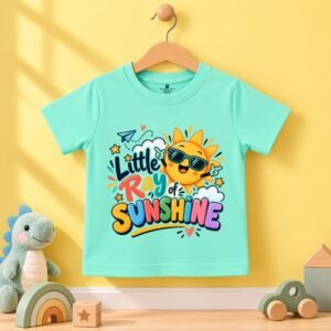 The Peppy Tend 100% Cotton Knit Half Sleeves Little Ray Of Sunshine Printed T-Shirt