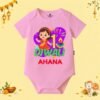 The Peppy Tend 100% Cotton Knit Half Sleeves My 1st Diwali Girl Printed Half Onesie - Thumbnail Image 1