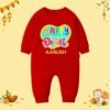 The Peppy Tend 100% Cotton Knit Full Sleeves Happy Diwali Printed Full Romper - Thumbnail Image 1