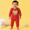 The Peppy Tend 100% Cotton Knit Full Sleeves Happy Diwali Printed Full Romper - Thumbnail Image 2