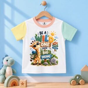 The Peppy Tend 100% Cotton Knit Half Sleeves Be a Wild One Chase Big Dreams Printed T-Shirt