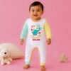 The Peppy Tend 100% Cotton Knit Full Sleeves My First Diwali Elephant Printed Full Romper - Thumbnail Image 2