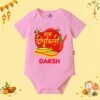 The Peppy Tend 100% Cotton Knit Half Sleeves Shubh Deepawali Printed Half Onesie - Thumbnail Image 1
