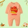 The Peppy Tend 100% Cotton Knit Full Sleeves Shubh Deepawali Printed Full Romper - Thumbnail Image 1
