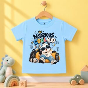 The Peppy Tend 100% Cotton Knit Half Sleeves Notorious Cool Kid Printed T-Shirt