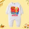 The Peppy Tend 100% Cotton Knit Full Sleeves My First Diwali Printed Full Romper - Thumbnail Image 1