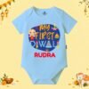 The Peppy Tend 100% Cotton Knit Half Sleeves My First Diwali Printed Half Onesie - Thumbnail Image 1