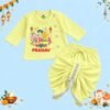 The Peppy Tend 100% Cotton Knit Full Sleeves My 1st Diwali Printed Kurta Dhoti Set - Thumbnail Image 1